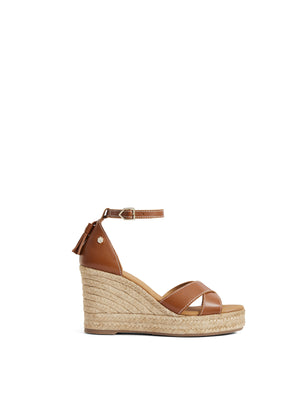 The Valencia - Women's Wedge - Tan Leather