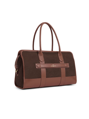 The Hampstead - Unisex Holdall - Chocolate Suede & Leather