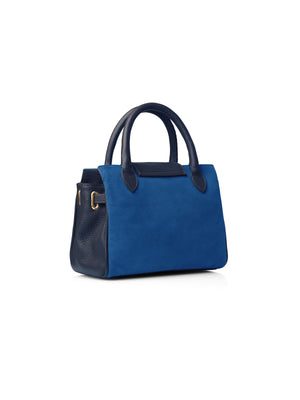 The Windsor - Women's Mini Handbag - Porto Blue & Navy Suede