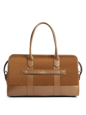 The Hampstead - Unisex Holdall - Tan Suede & Leather