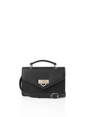 Loxley Mini Cross Body Bag - Black Leather & Suede