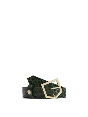 Sennowe Belt - Emerald Green Croc Print (Limited Edition)