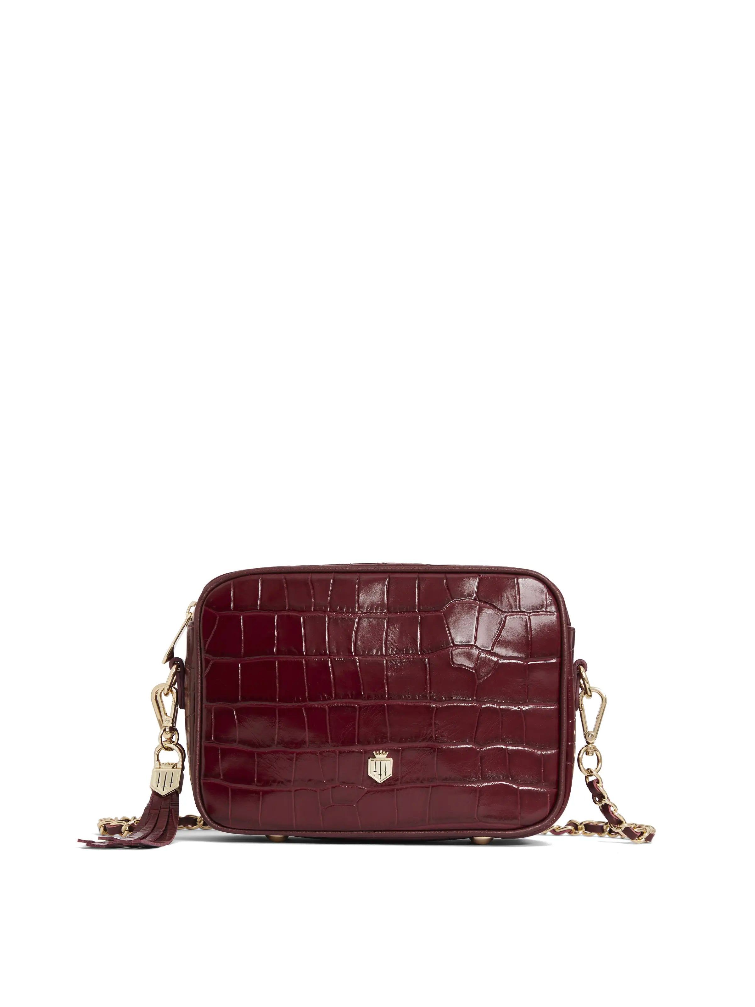 Finsbury Women's Crossbody Bag Ruby Croc Fairfax and Favor