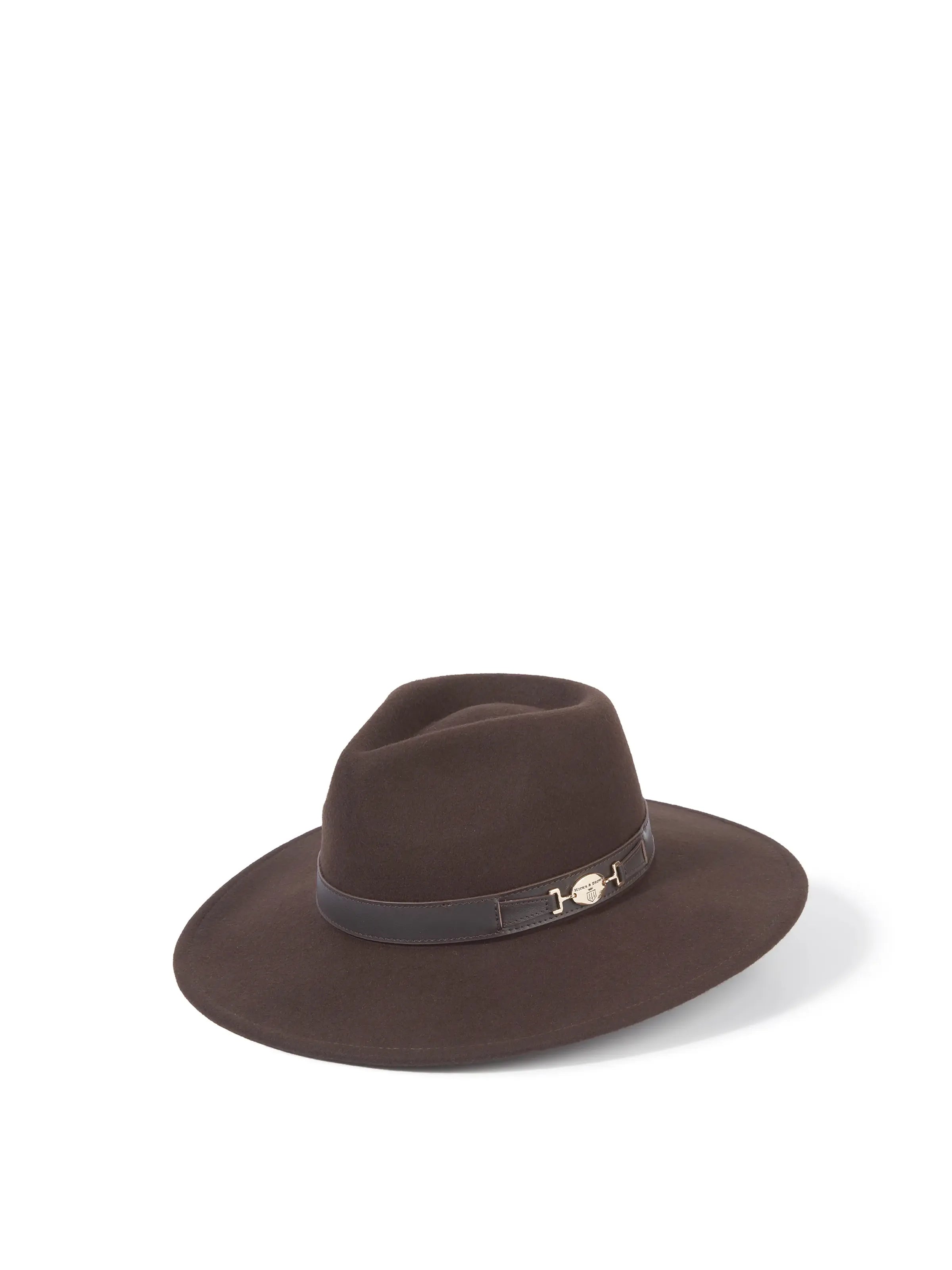 Halesworth Hicks Brown Wool Fedora Brown Fairfax Favor