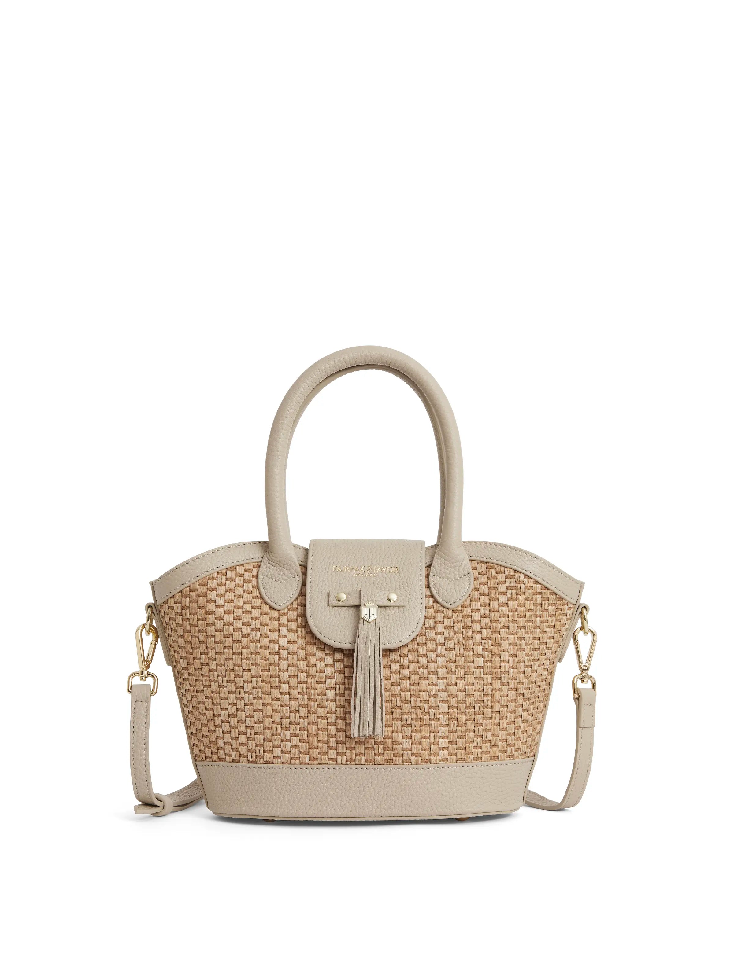 Mini Windsor - Women's Basket Bag - Stone Leather | Fairfax & Favor