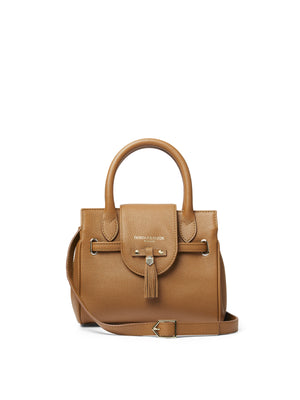 Mini Windsor Handbag - Pebbled Tan Leather
