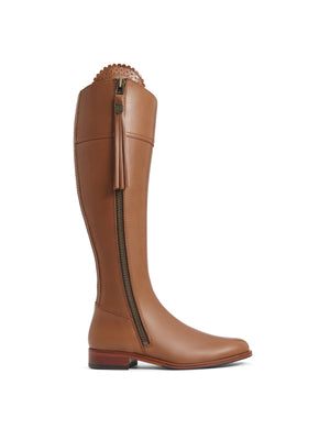 The Regina - Women's Tall Boot - Tan Leather, Sporting Calf