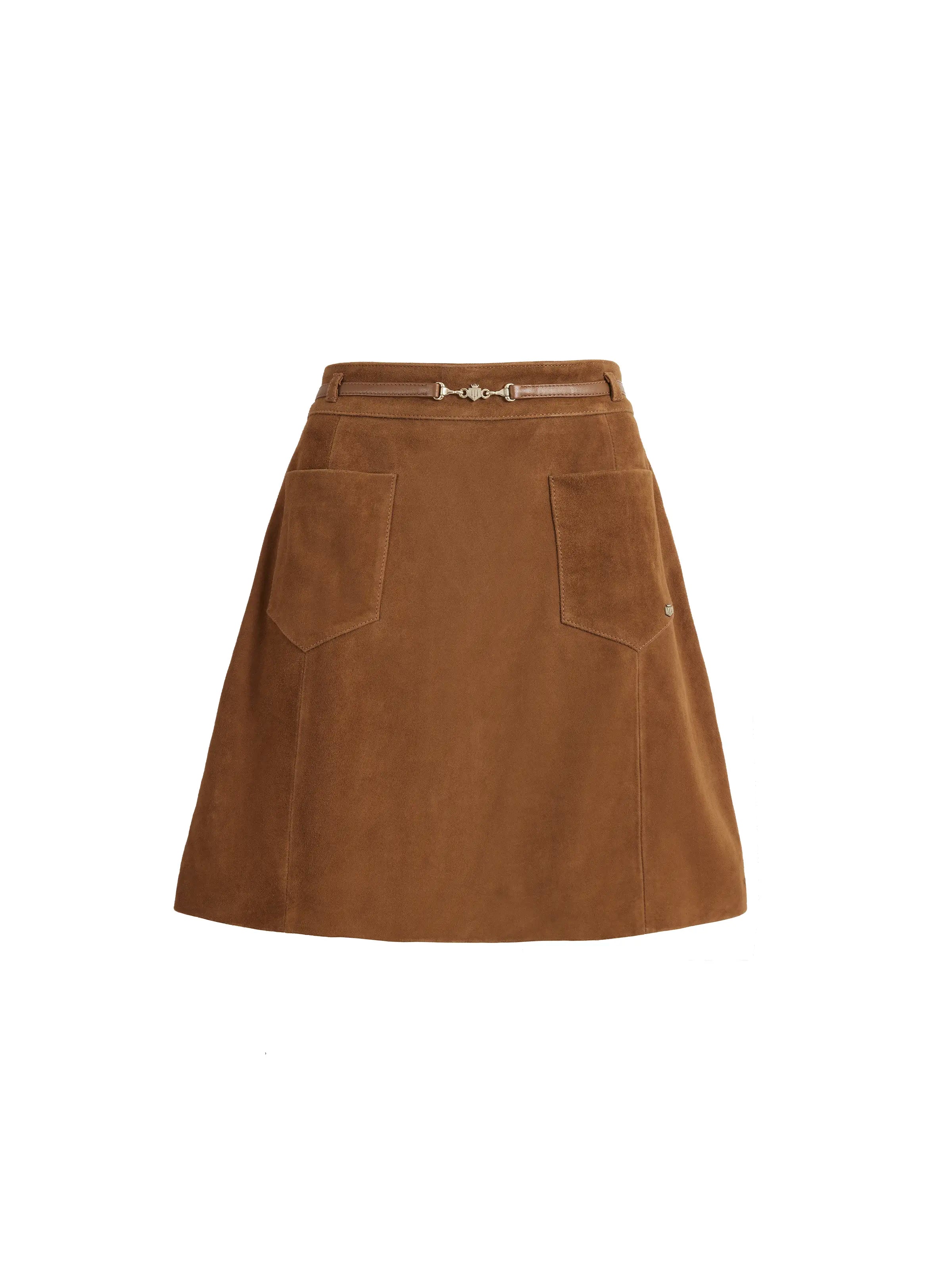 Claudia - Women's Skirt - Tan Suede | Fairfax & Favor Claudia - Women's Skirt - Tan Suede | Fairfax & Favor