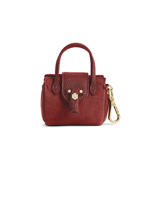 The Windsor - Women's Shopping Tote - Red Suede & Leather