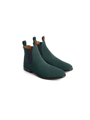 The Chelsea - Men's Ankle Boot - Pine Green Suede