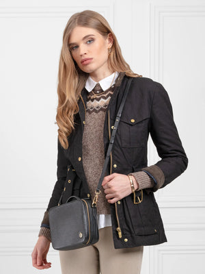 The Buckingham - Women's Crossbody Bag - Black Leather