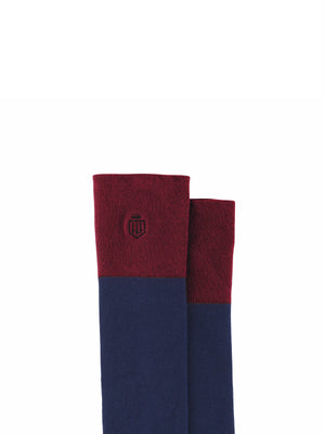 The Signature Knee High Socks - Women's Socks - Navy & Burgundy