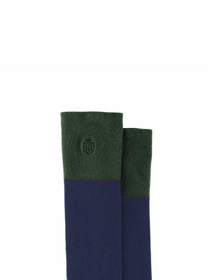 Signature Women's Knee High Socks - Navy & Forest Green