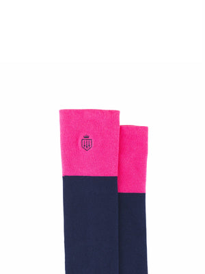 The Signature Knee High Socks - Women's Socks - Navy & Hot Pink