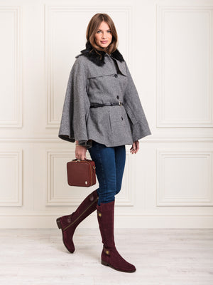The Buckingham - Women's Crossbody Bag - Burgundy Leather