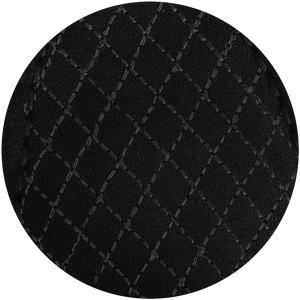 Quilted Apsley - Black Suede material swatch