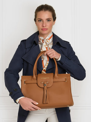 The Windsor - Women's Handbag - Tan Leather