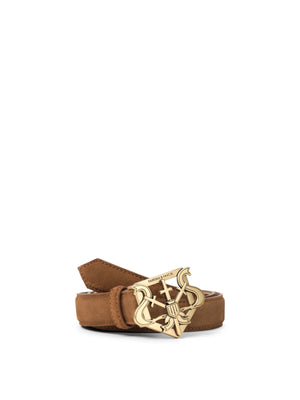The Clarence Belt - Women's Belt - Tan Leather & Suede