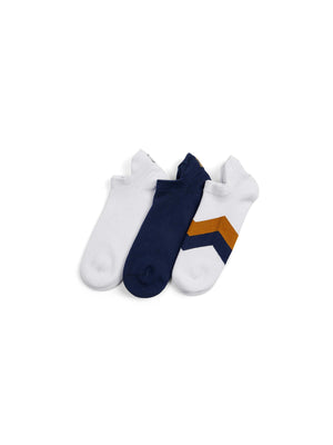 The Signature Trainer Socks - Women's Trainer Socks - Tan & Navy Blue