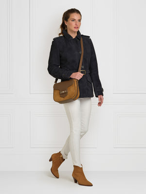 The Frances - Women's Jacket - Navy Suede