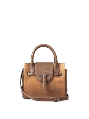 The Windsor - Women's Mini Handbag - Tan Suede