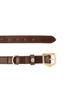 The Fitzroy - Mahogany Leather Dog Collar
