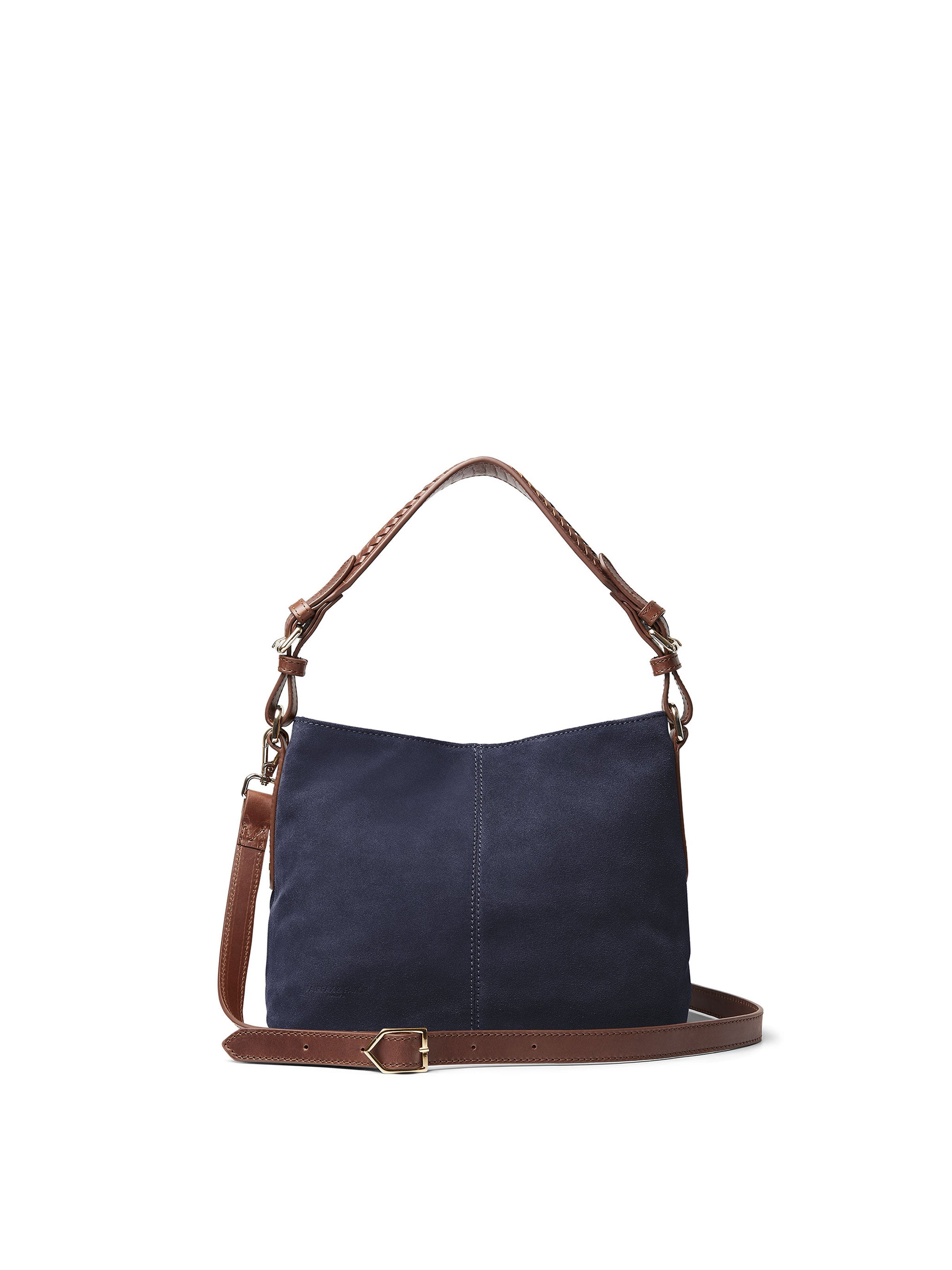 Mini Tetbury - Women's Tote - Navy Blue Suede | Fairfax & Favor