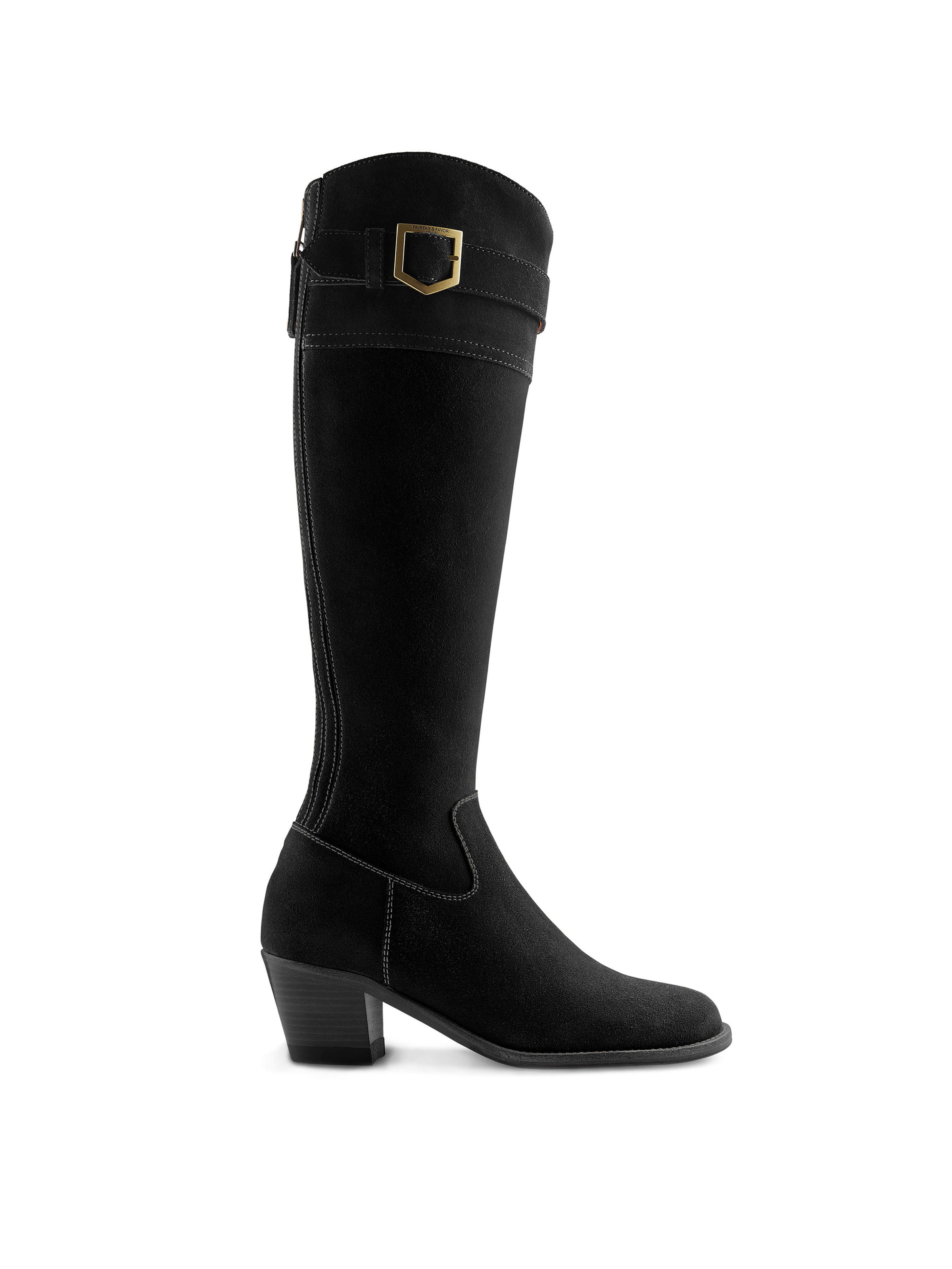 Heeled Olympia - Women's Tall Boots - Black | Fairfax & Favor