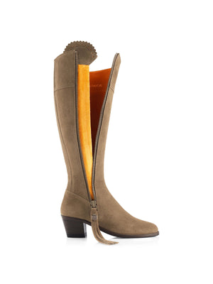 The Heeled Regina (Taupe) Regular Fit - Suede Boot
