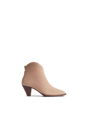 The Regina Ankle - Women's Ankle Boot - Blush Suede