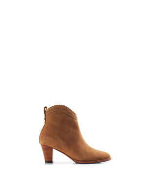 The Regina Ankle - Women's Ankle Boot - Tan Suede