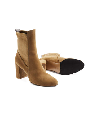 The Heeled Belgravia Ankle - Tan Suede