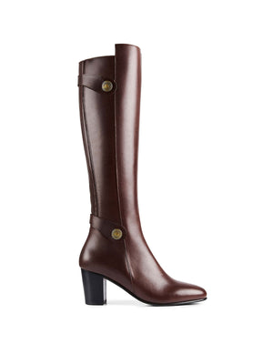 The Upton - Women's Tall Boot - Mahogany Leather