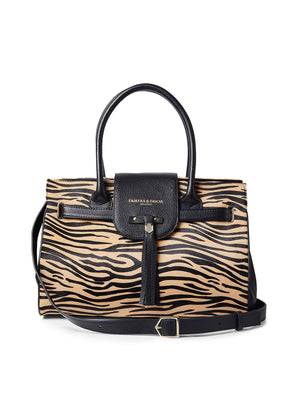 Limited Edition | The Windsor Handbag - Tan Zebra Haircalf