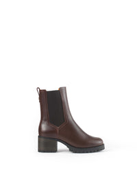 Heeled Boudica - Mahogany Leather - Ankle Boots