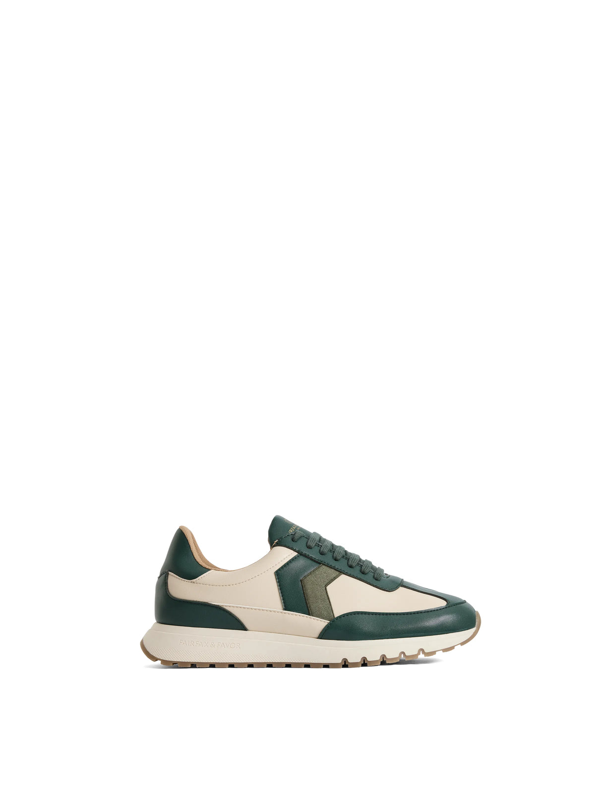 Harpley Waterproof Trainer - Off White & Clover Green