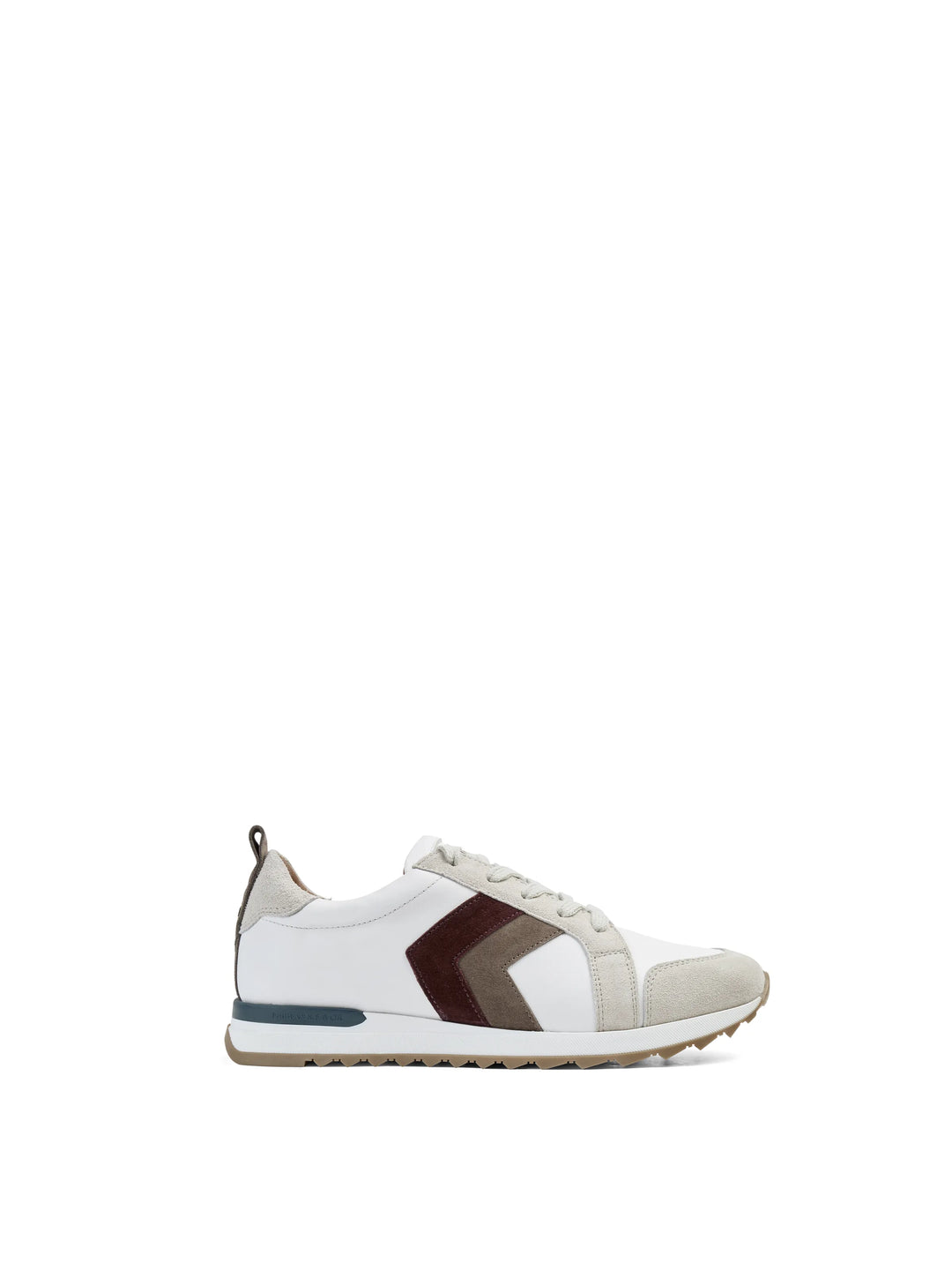 Xandra - White - Port & Deep Taupe - Trainers