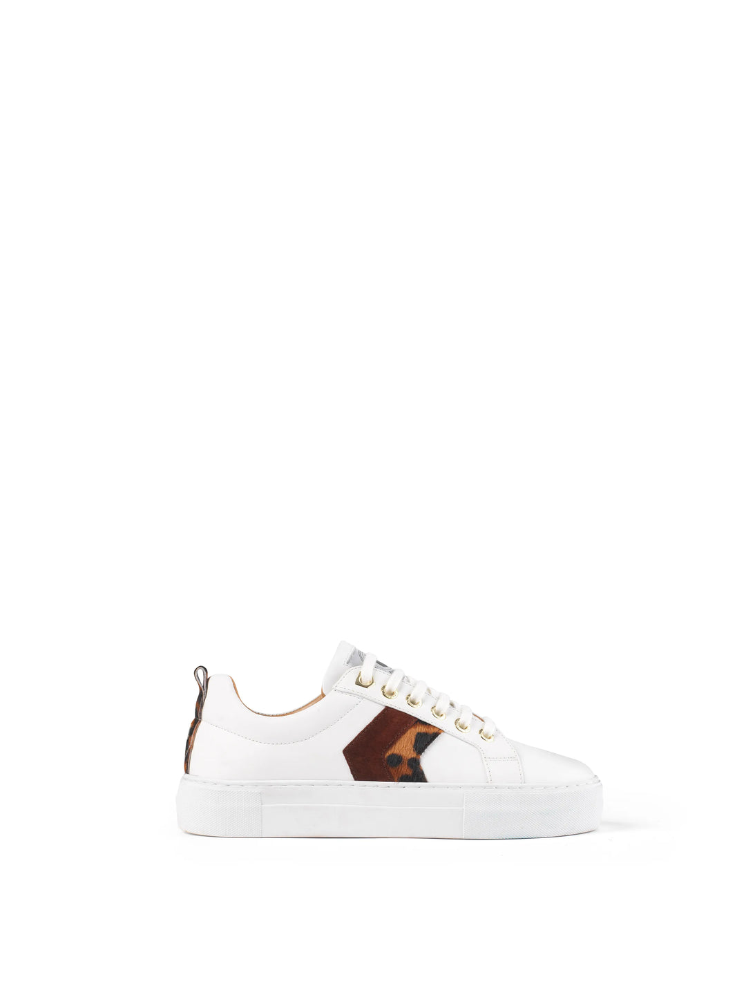 Alexandra Platform - White - Leopard & Port - Trainers