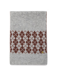 Harper Scarf - Slate Argyle