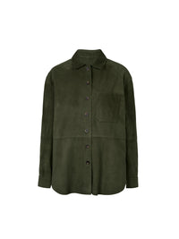 Maya - Dark Green Suede