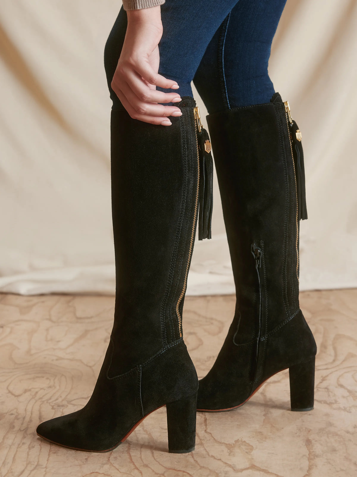 black suede dress boots womens The Soho - Popular Romantic V-neck Floral and finally enjoying boots low back dress Color:Cinnamon_Rose