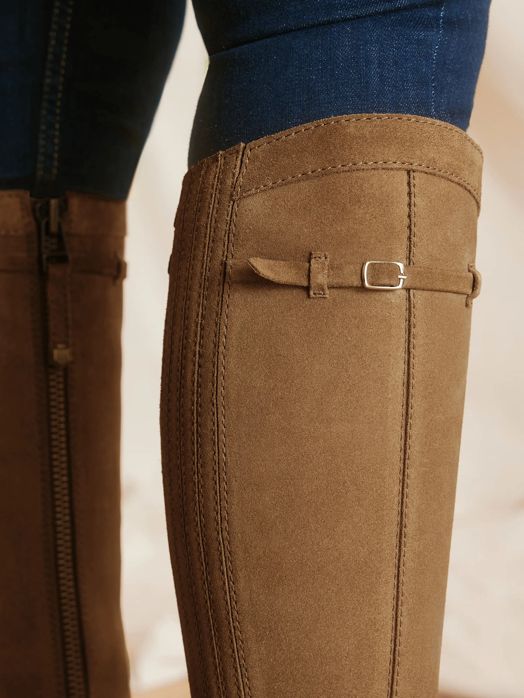 Heeled Kimberley - Tan Suede - Tall Boots