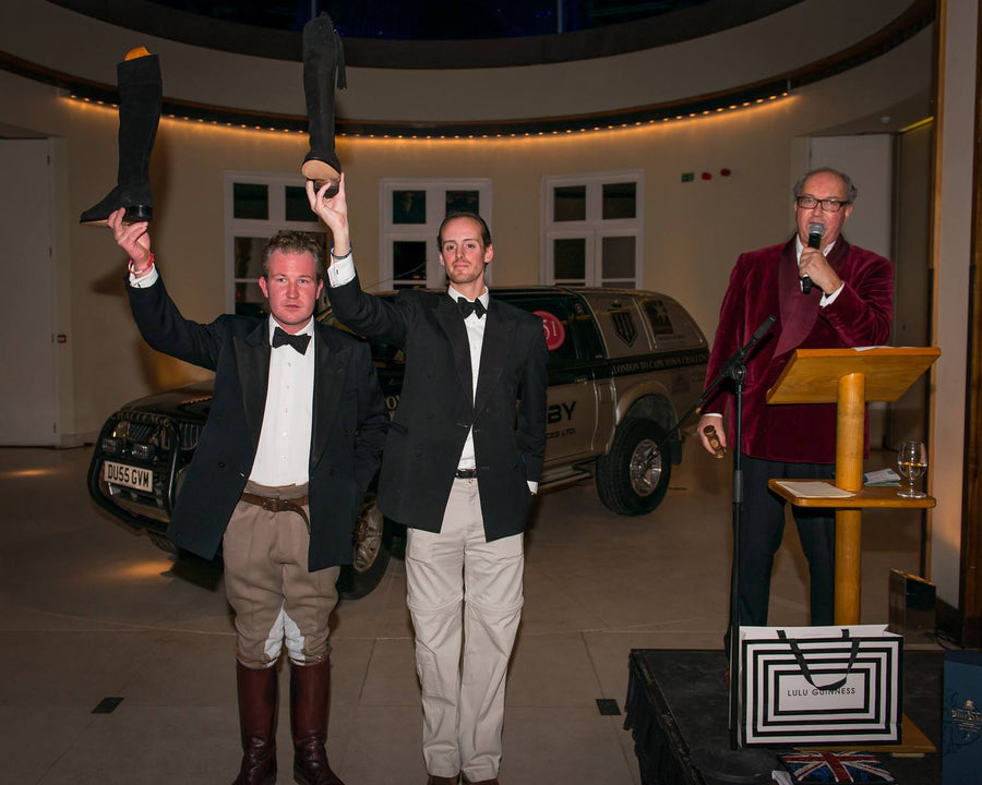 January 2014: The Regina boot being auctioned in aid of the Household Cavalry Foundation