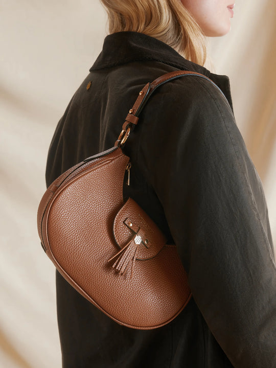 COACH Saddle Leather Cross-Body Bag In Brown