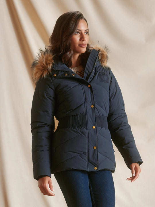 Lexi Women's Padded Jacket Navy Fairfax Favor