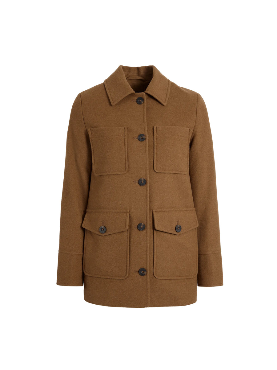 The Callie - Women's Relaxed Wool Jacket - Tan