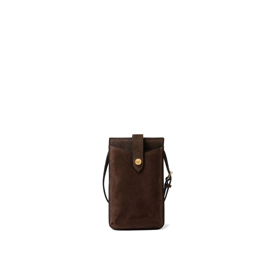 Phone Pouch - Phone Pouch - Chocolate Suede