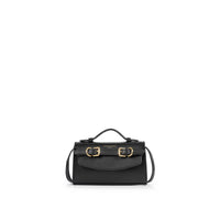 Town & Country Collection - Mini Clutch Bag - Black Leather