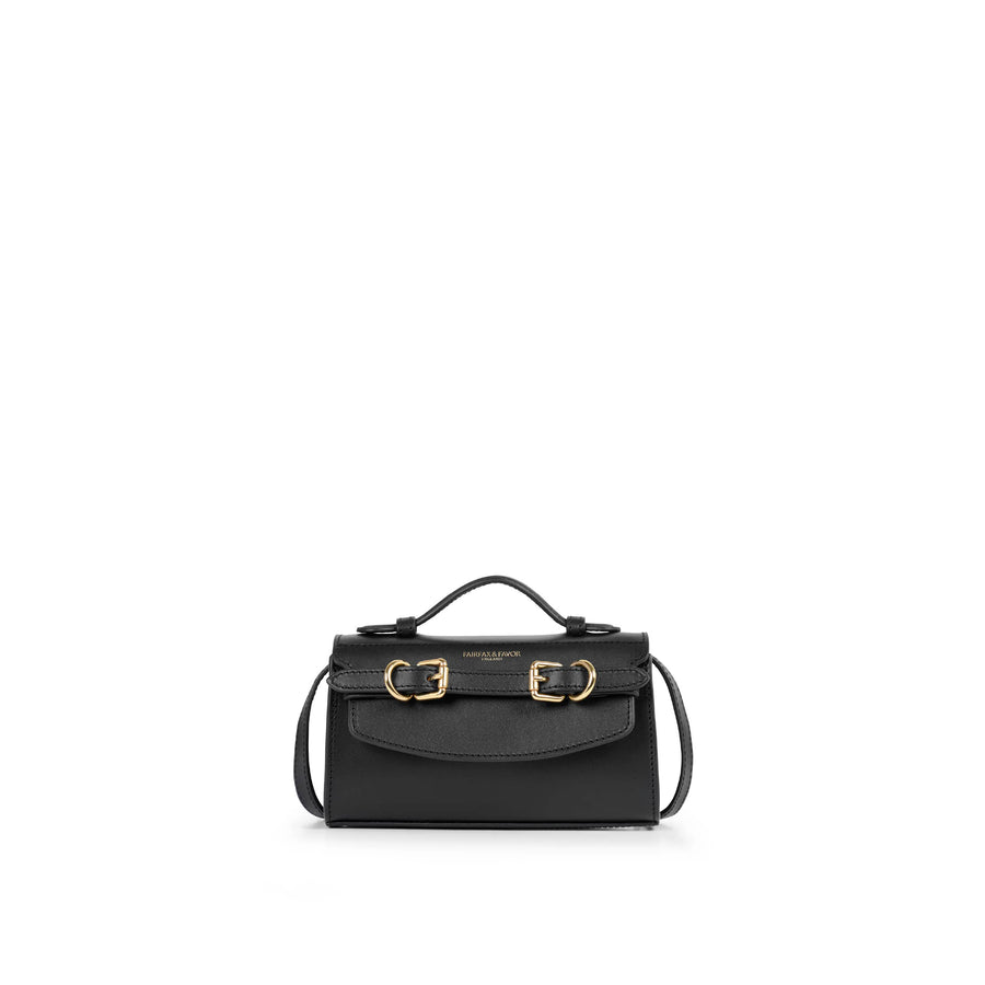 Town and Country Collection - Town & Country Collection - Mini Clutch Bag - Black Leather