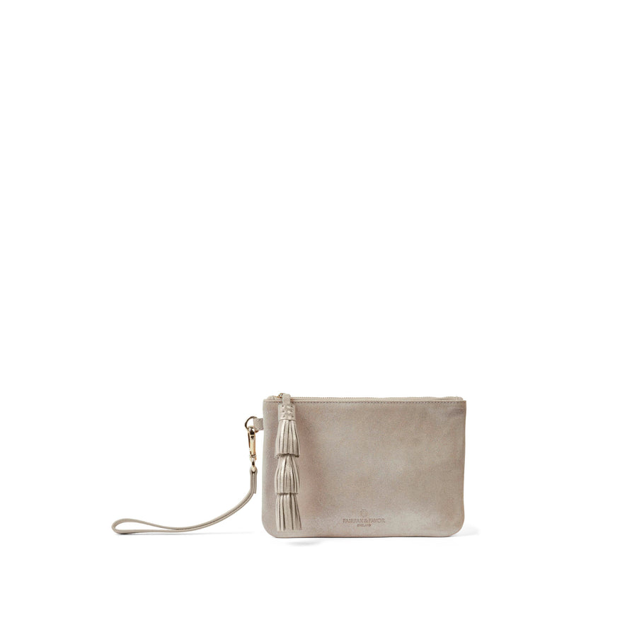 Signature Wristlet - Wristlet - Champagne Suede
